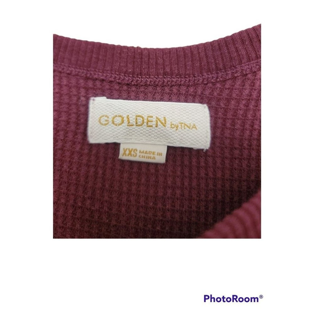 Aritzia TNA Los Santos Dress T-shirt Henley Thermal Long-sleeve Waffle Knit XXS - Picture 11 of 11